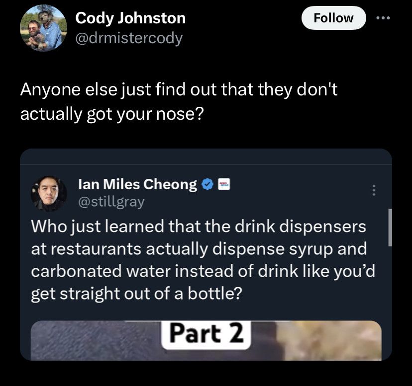 What? Do they not not give you coke, fanta or pepsi?