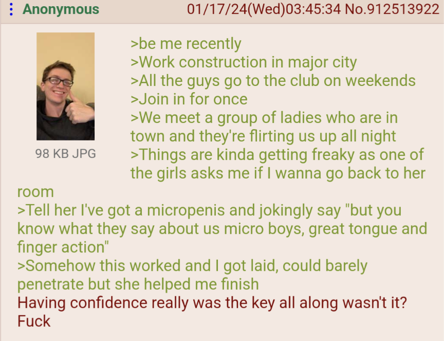 anon shows confidence