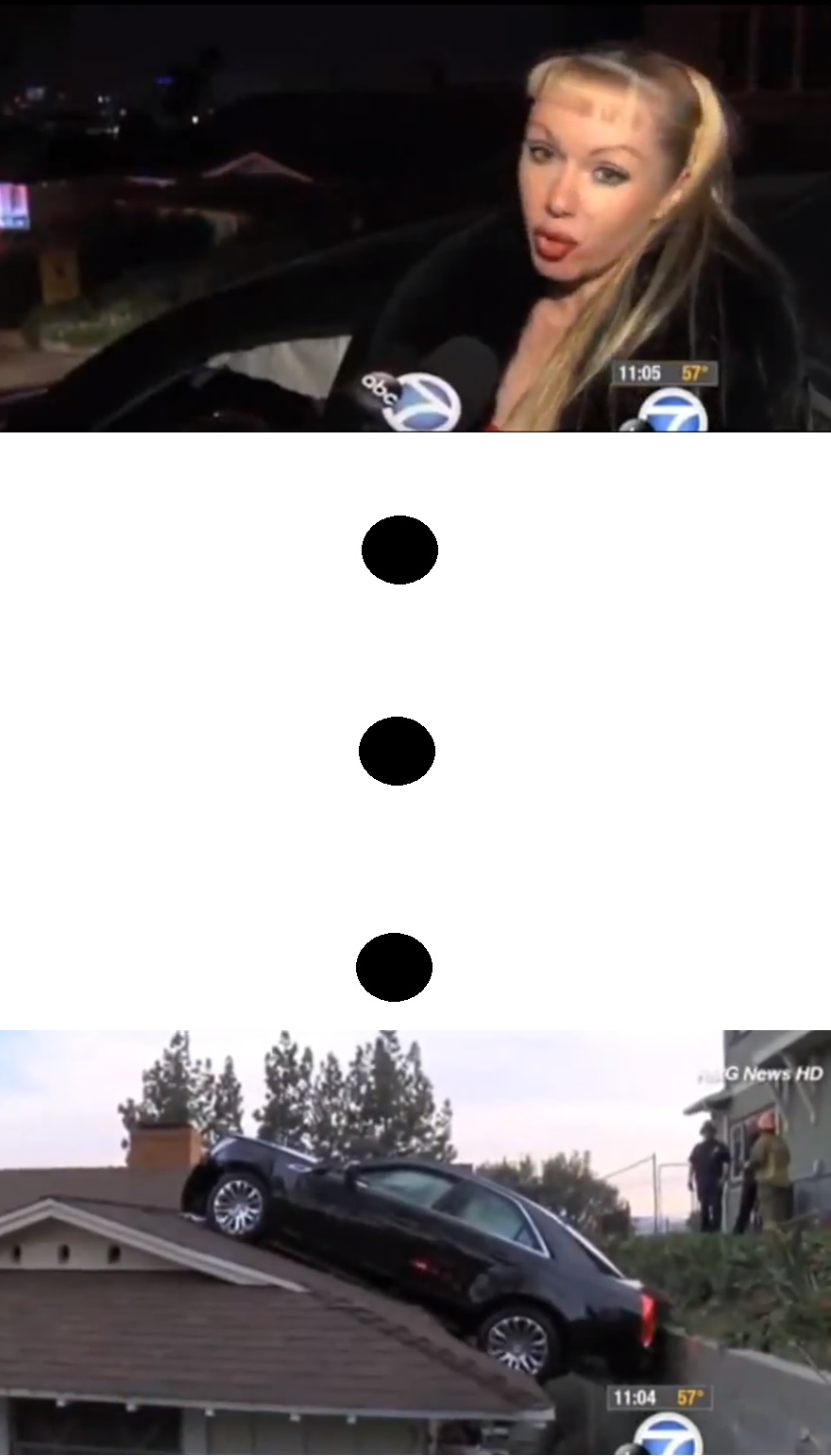 Only a blond woman driver can reach this level of fail driving