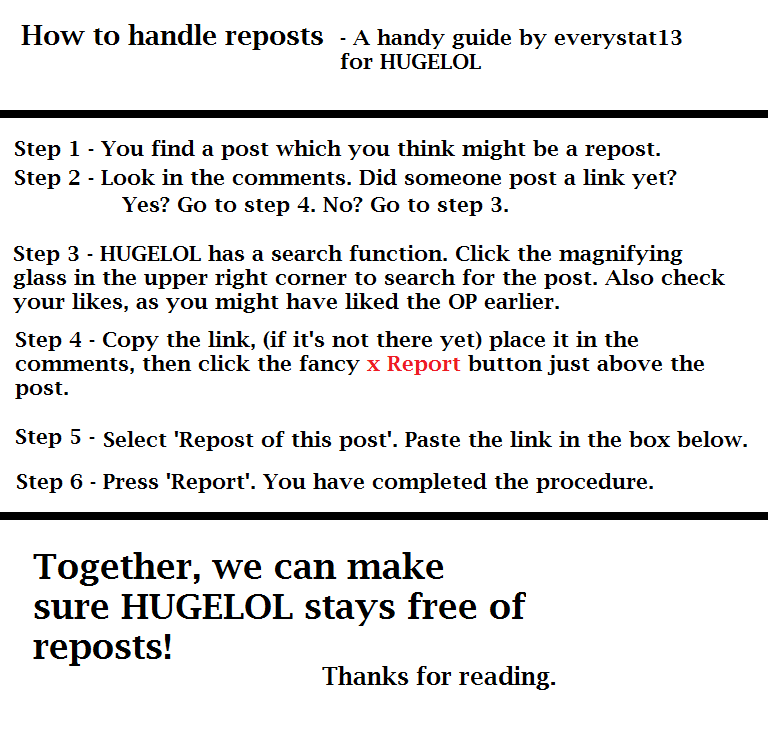 How to handle reposts - a handy little guide