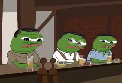 Pepe/apu a day - 758 The boys going to the Friday Feels Bar