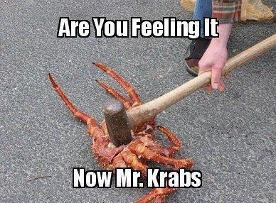 Are you feeling it now Mr. Krabs