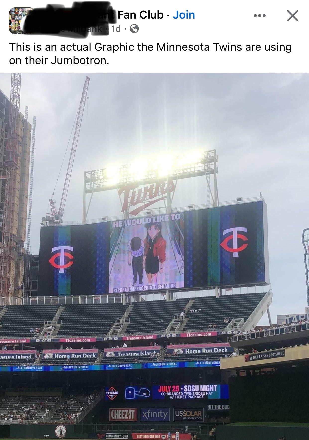 Shinji, you’re at the jumbotron!