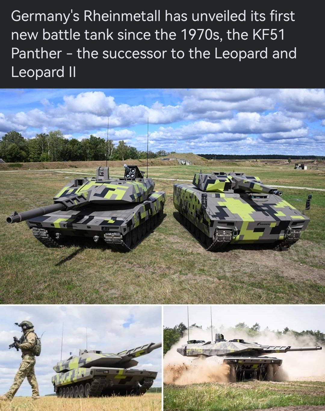 Nature's healing, there are panther tanks in Germany again