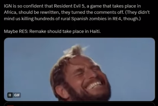 Killing zombies in Africa is racist? IGN has serious braindamage.