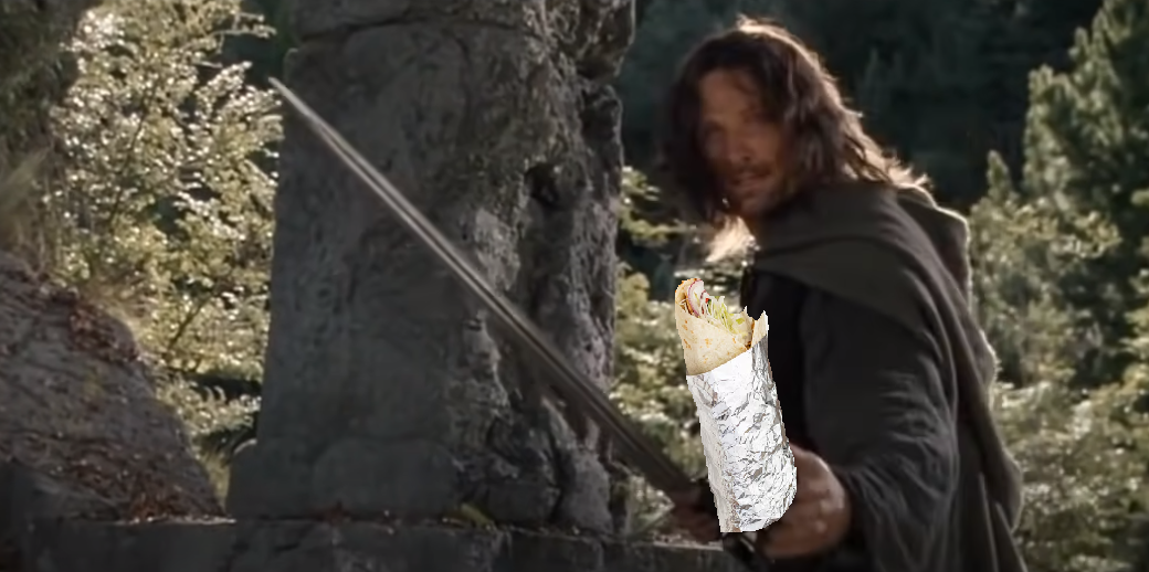 Did you know Viggo Mortensen was secretly eating kebab during this scene?