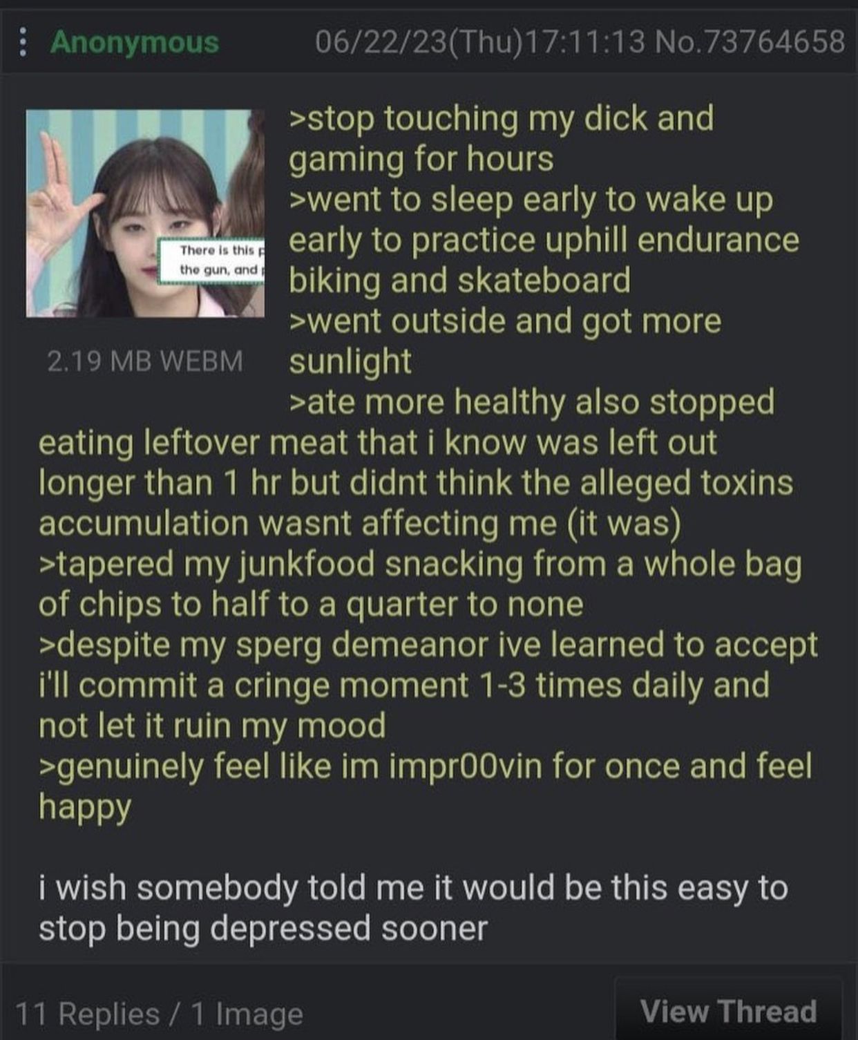 Anon fix his life