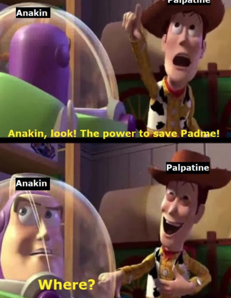 He puts the pal in Palpatine.