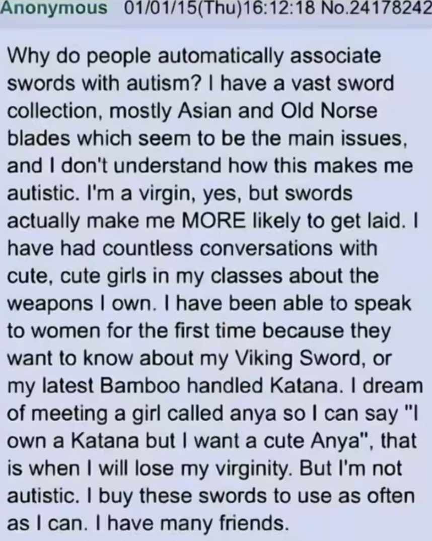 Anon is not autistic