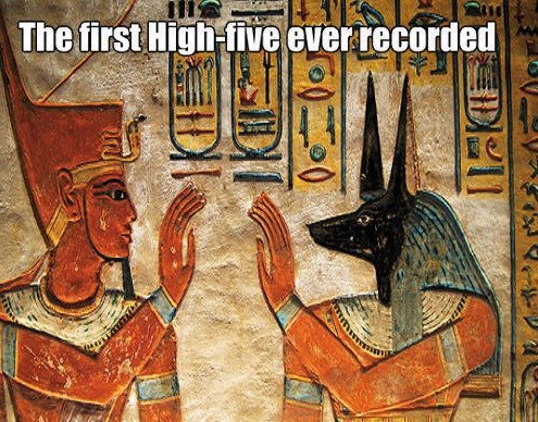 First High-five ever recorded.