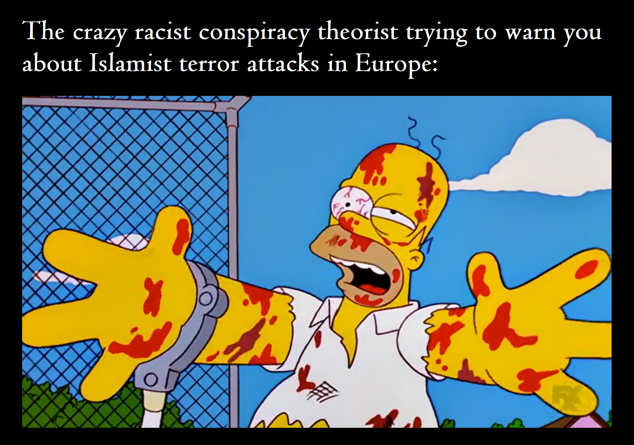 "Get a load of this guy." (gets stabbed)