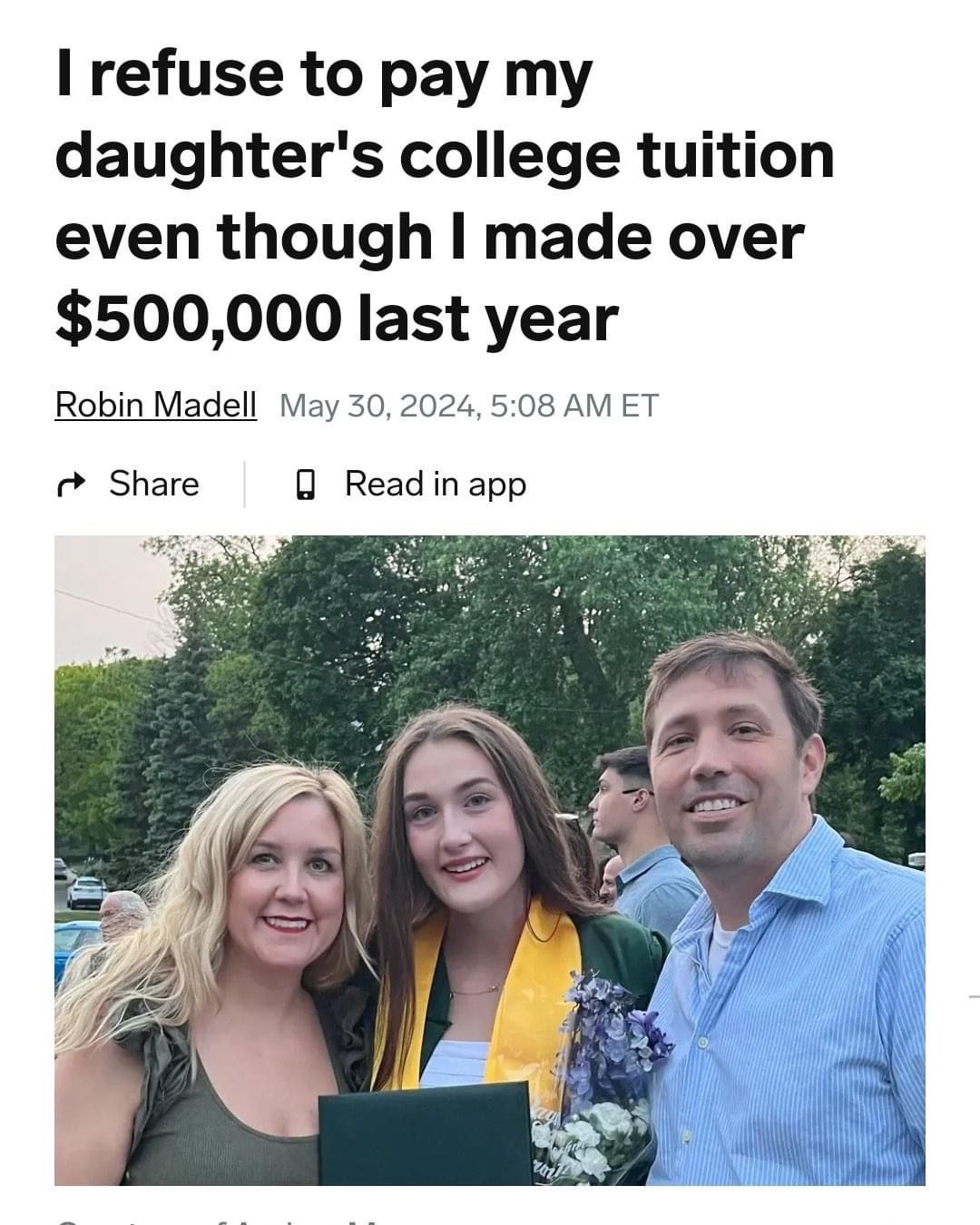 Welcome to reality kiddo