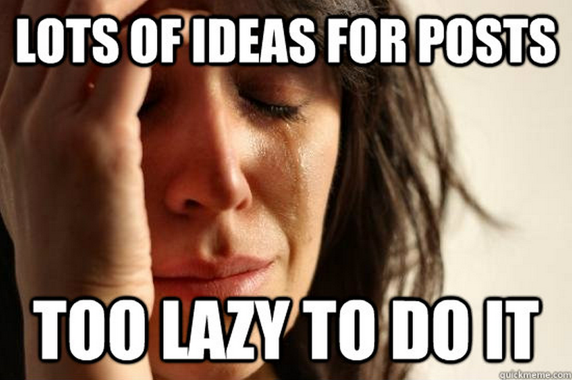 I'm a lazy person...