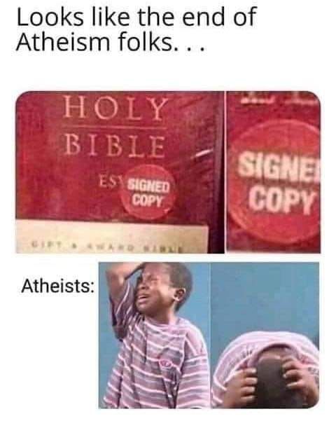 Checkmate, atheists