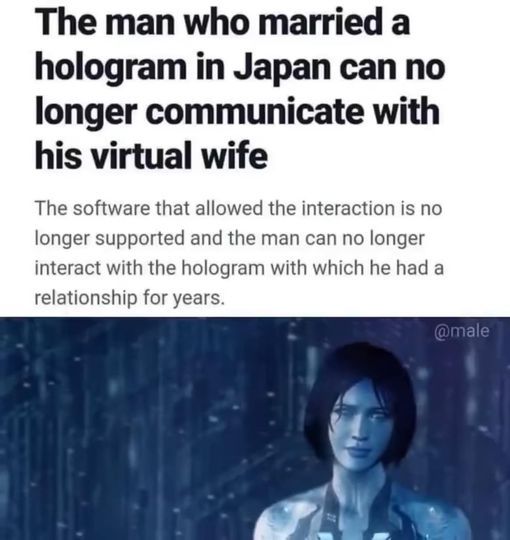 New rock bottom unlocked: Ghosted by hologram wife