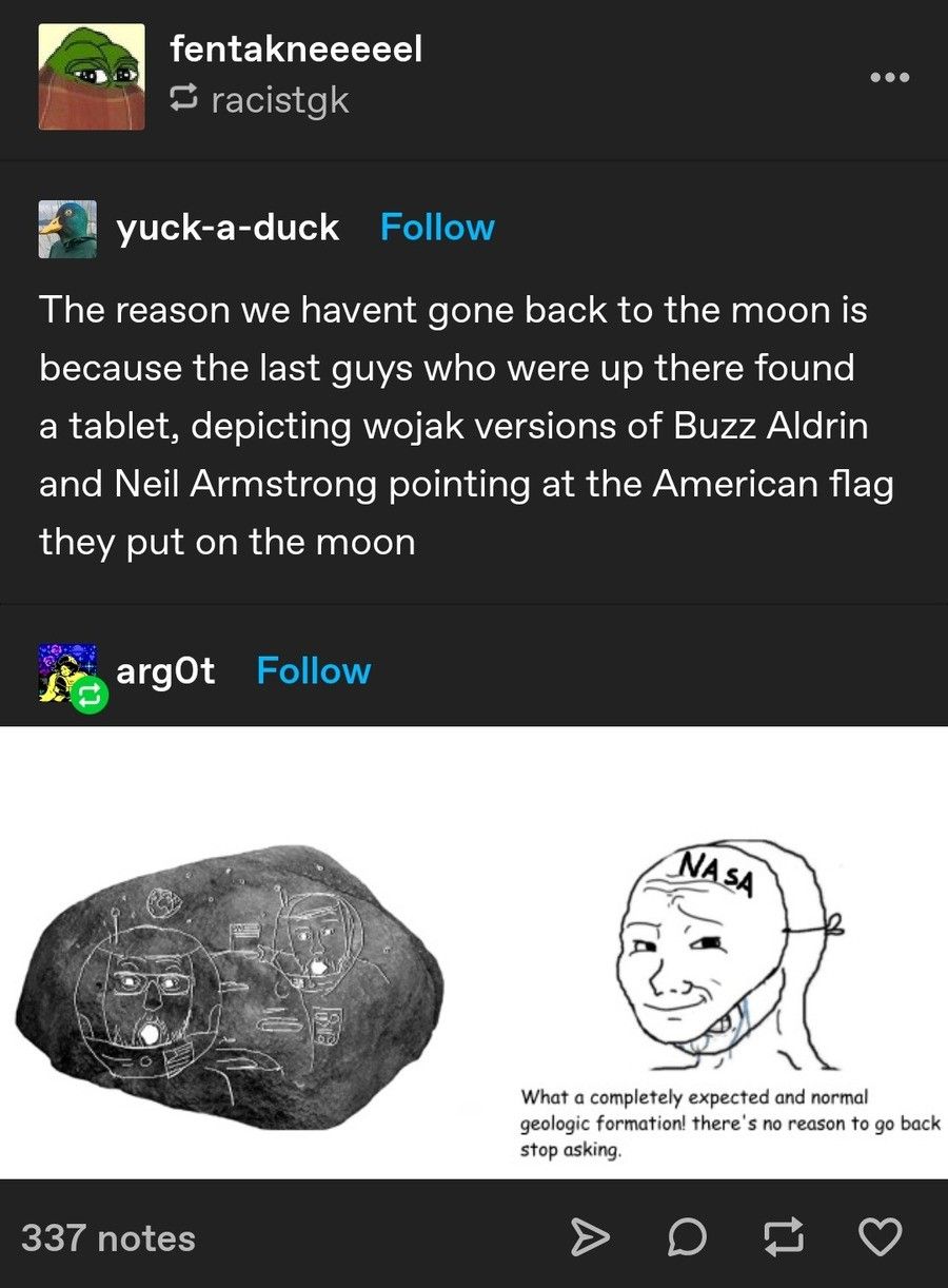 They discovered the Moon's not made of cheese and lost interest