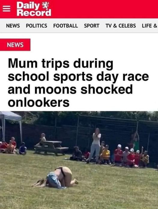 Best sports day ever according to the crowd behind her