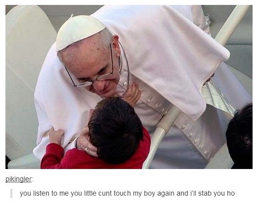 What the pope secretly says to kids