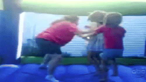 All it takes to bring down a castle is one fat kid...