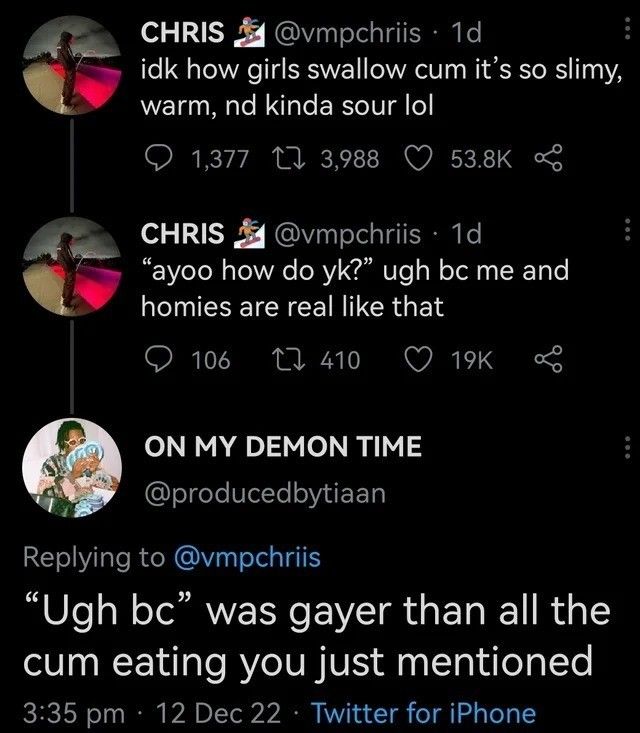 Cum is a good replacement for eggs. Do with this what you will.