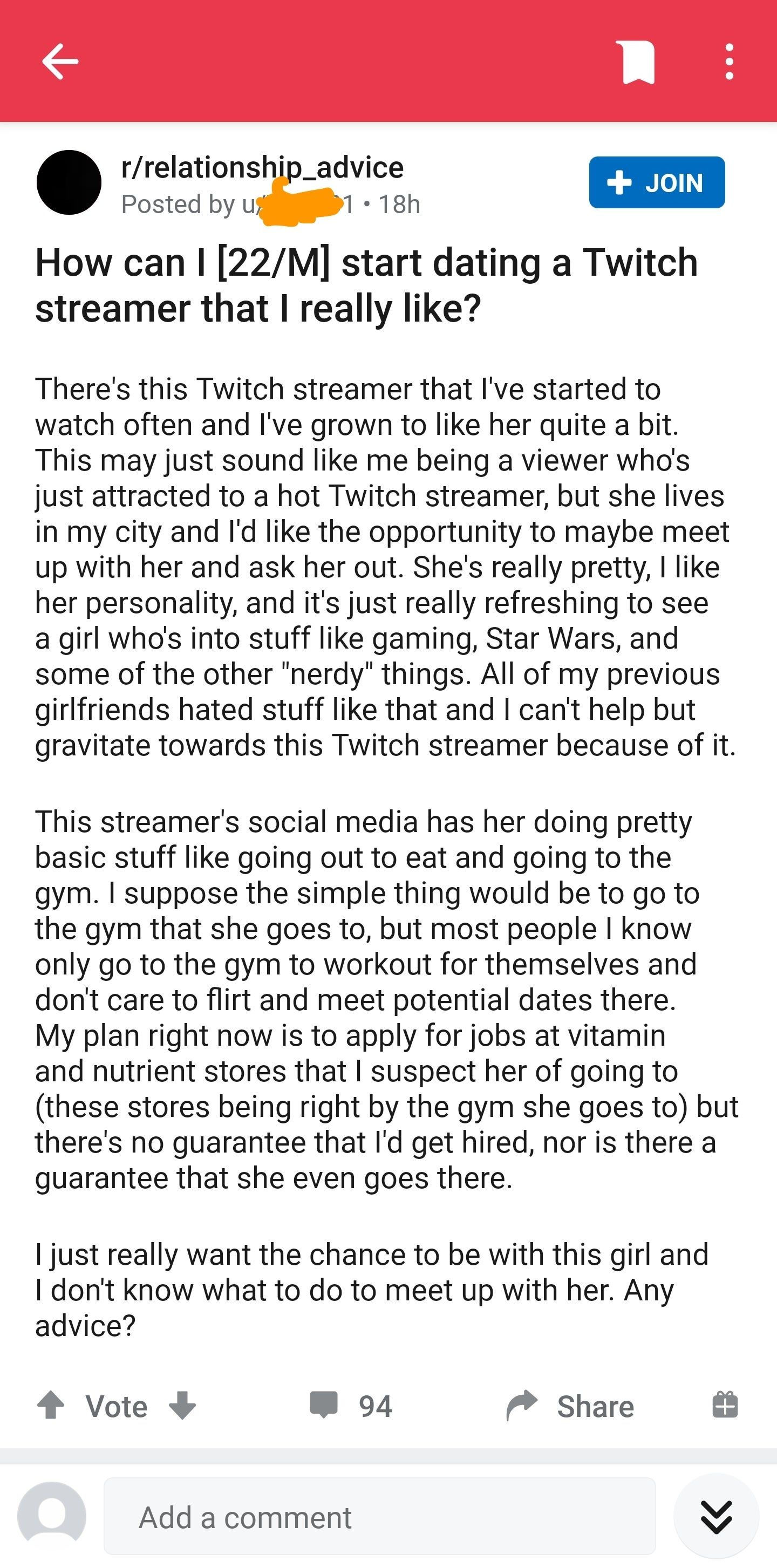 Women love being stalked