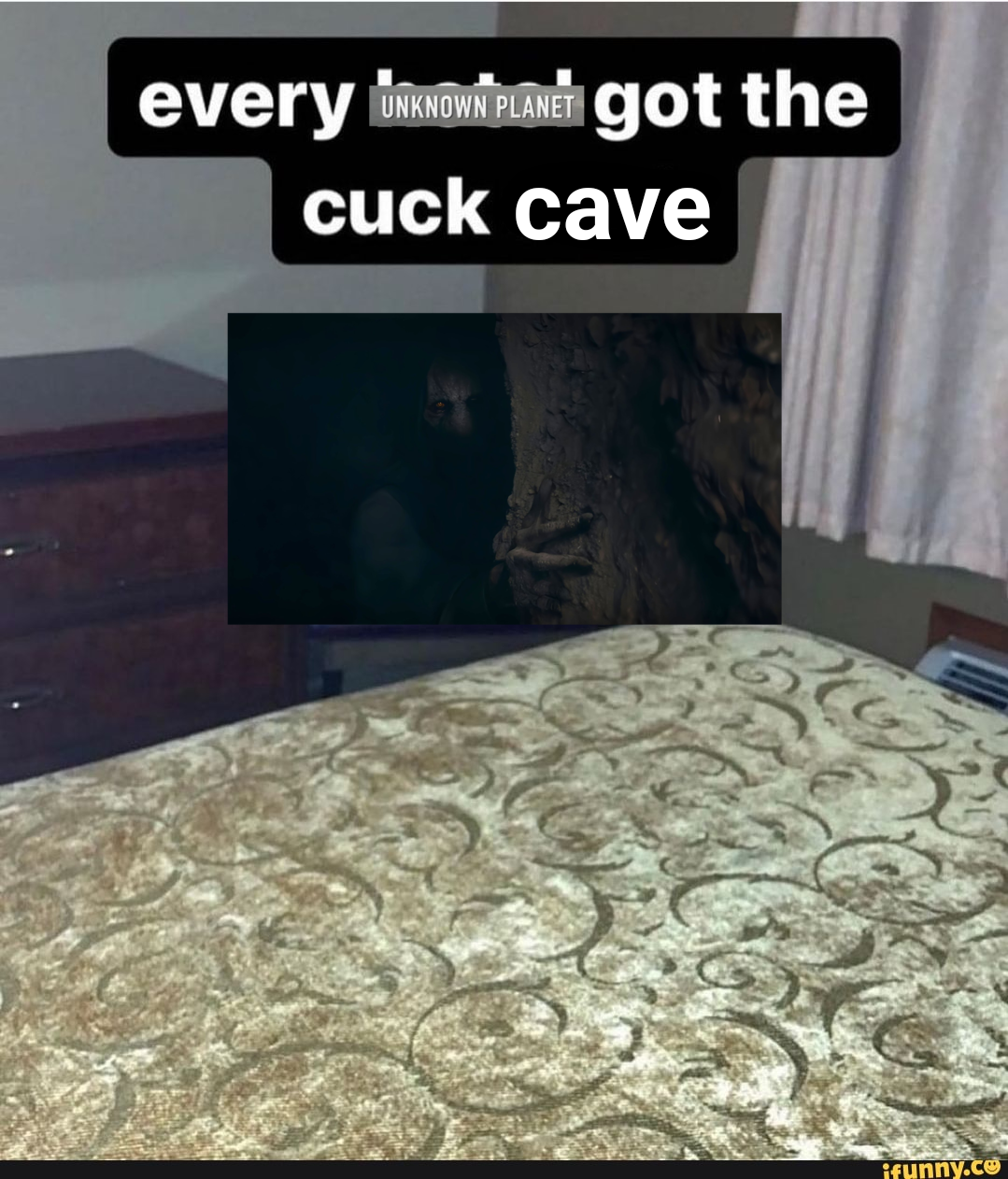 when the planet becomes known, they plug that cave