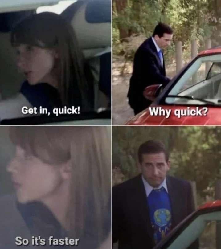 I hope he didn't stop to ask this question