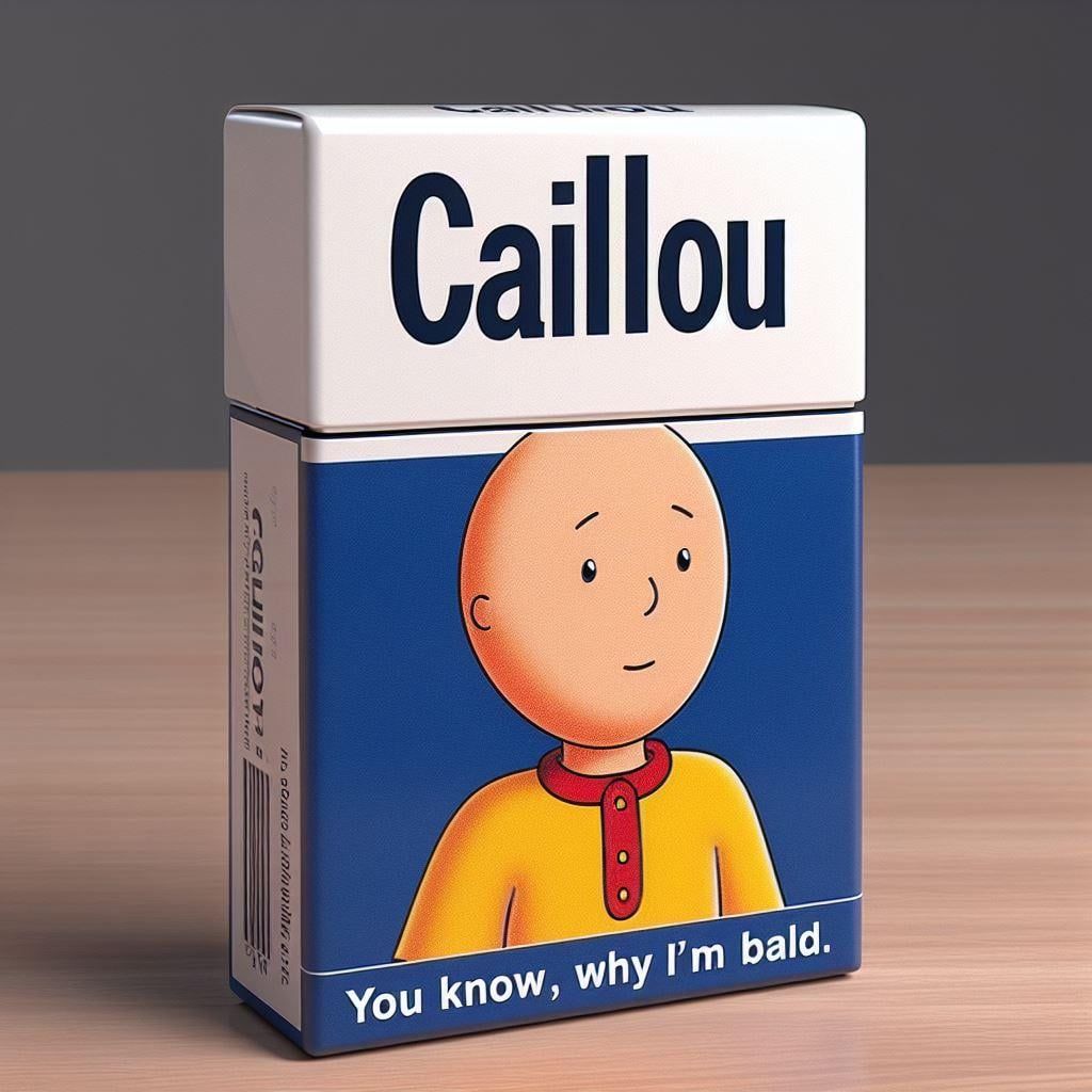 Caillou doesn't have cancer, he's just too pathetic to have hair