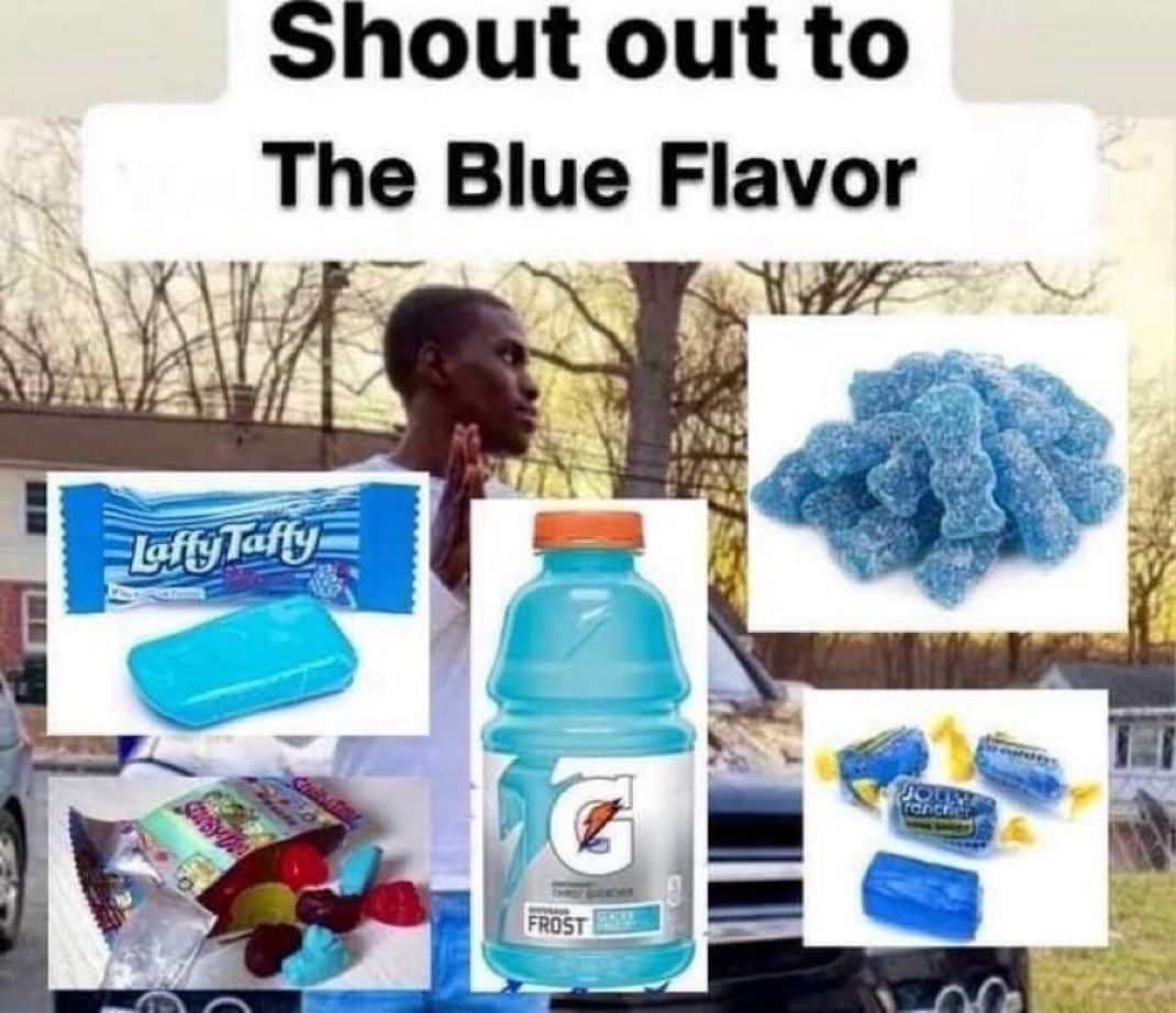 it tastes like the color blue