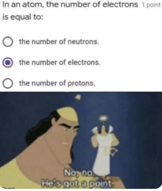 it's the only right answer