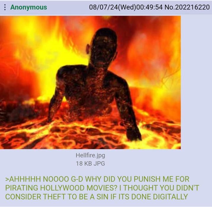 no, the punishment is for hate-watching hollywood movies
