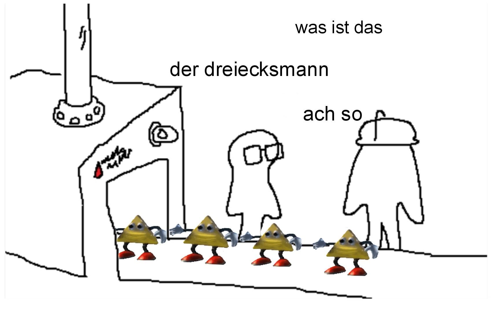 Der Dreiecksmannfabrikangestellte