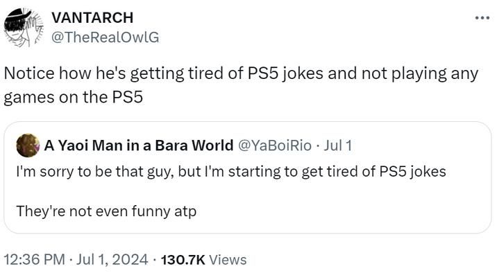 you know what's also not funny? Playing PS5