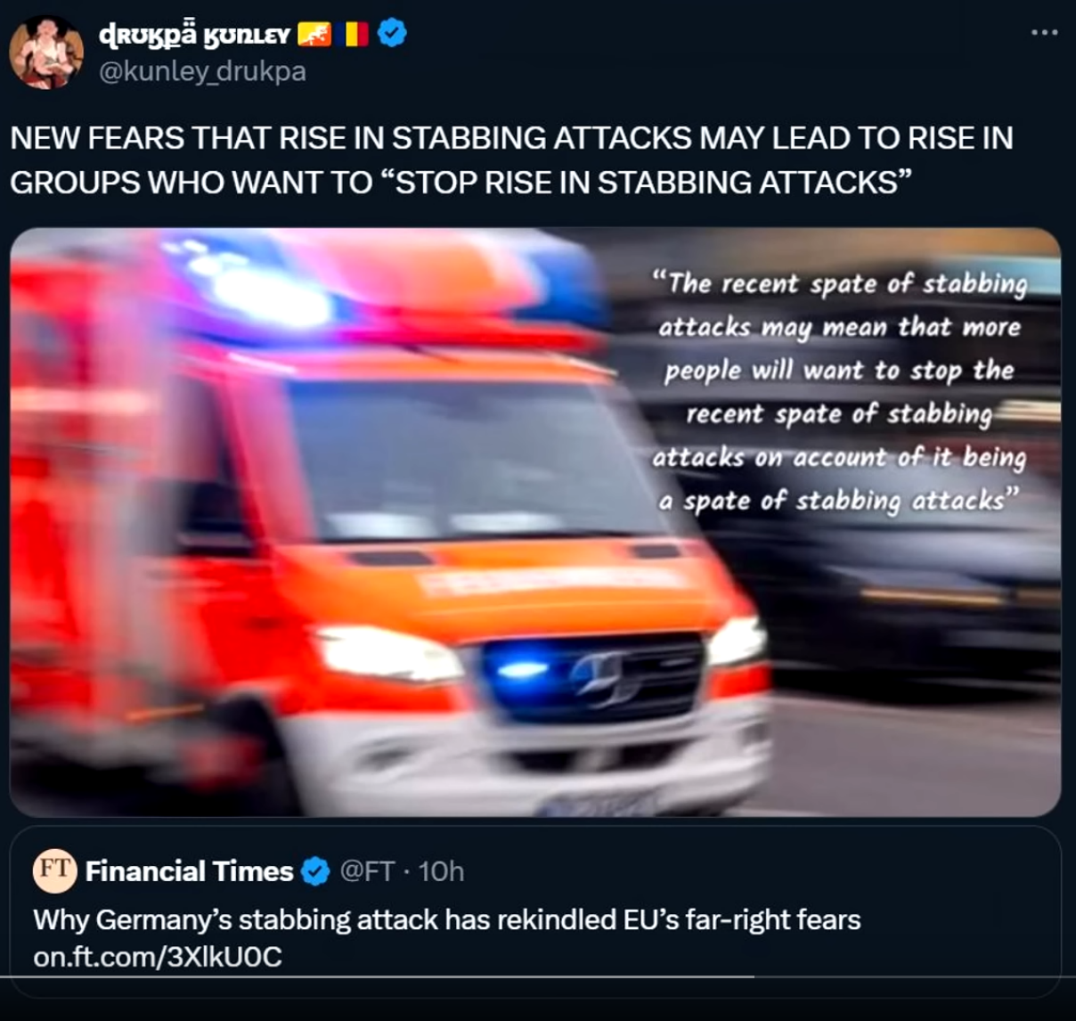 far right is when you don't want to get stabbed...