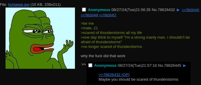 thunderbolt and lightning, very very frightening