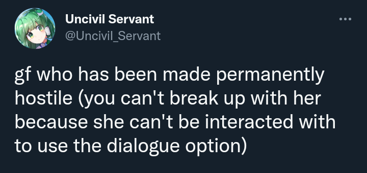 just walk up to her and yield, they will automatically force a dialogue