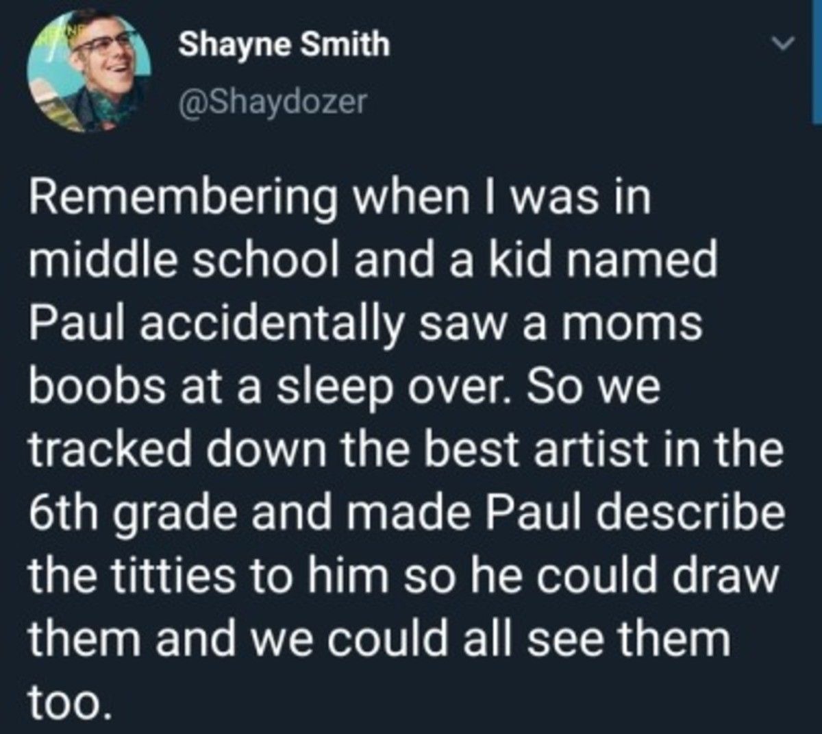 some say the kid went by Saul before seeing those tiddies