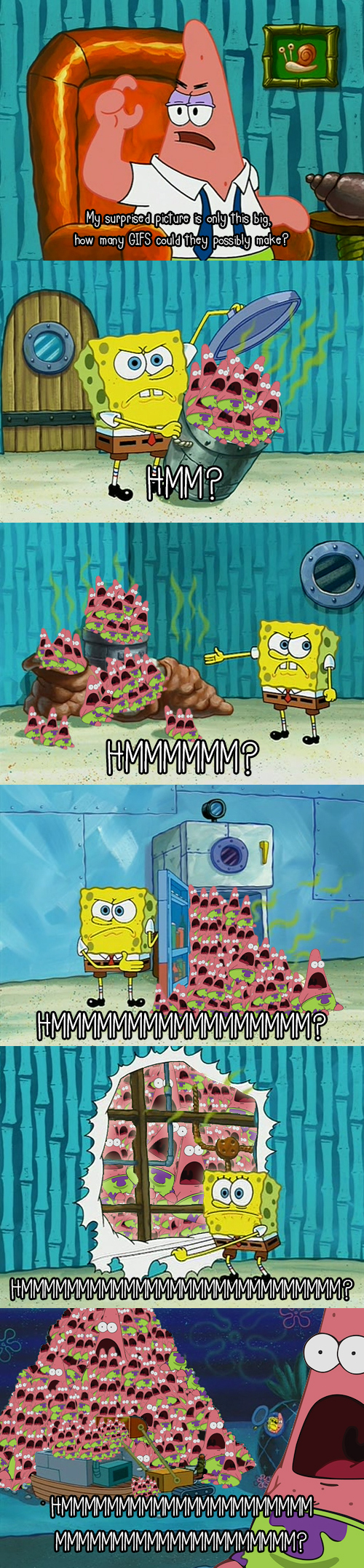 Spongebob about Patrick on the internet