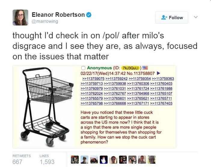 Eleanor Roberston you don't belong on /pol/