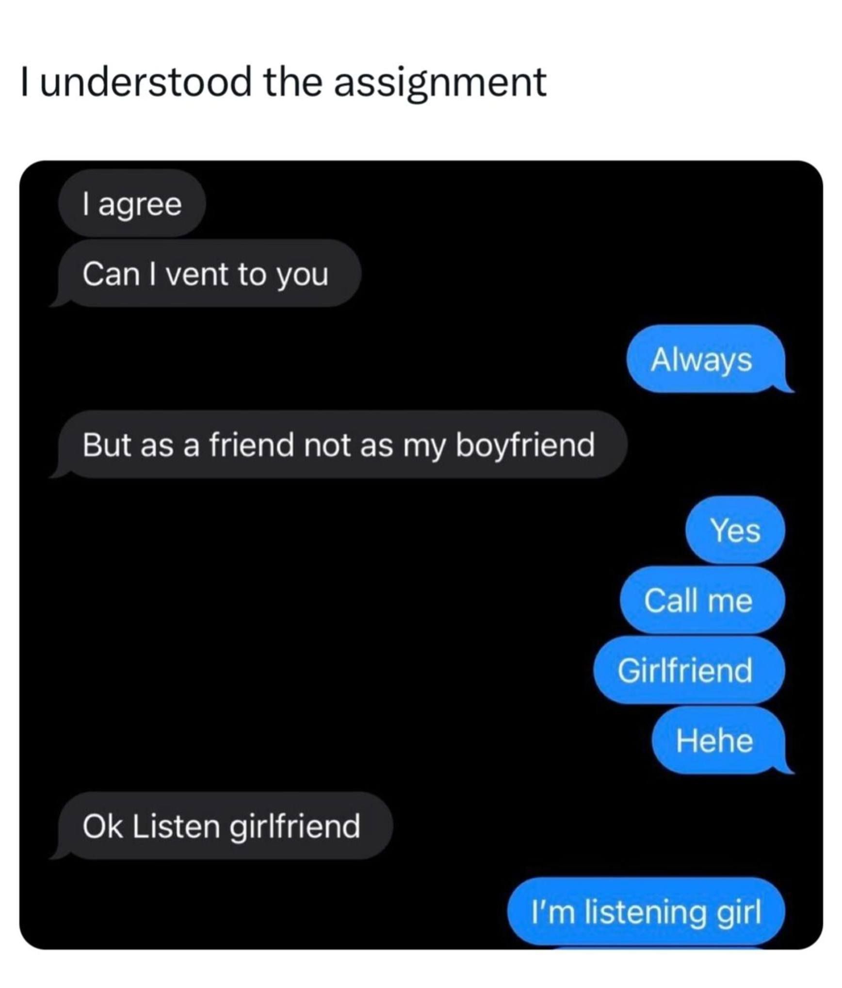 Next message was "I f*cked my bf's dad"