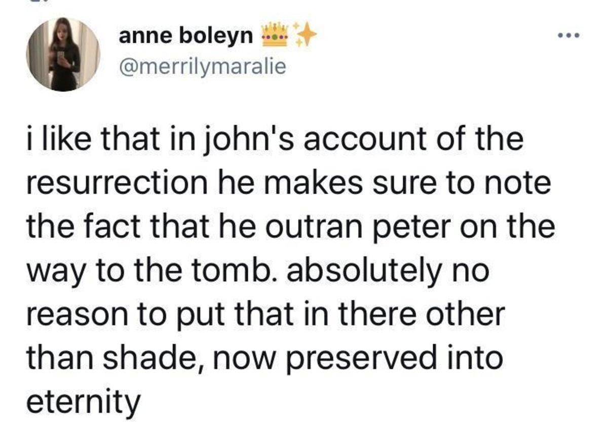 Just showing that even those literally closest to God can be human, at times