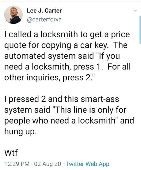 IQ test so the locksmith doesn't have to deal with retards.