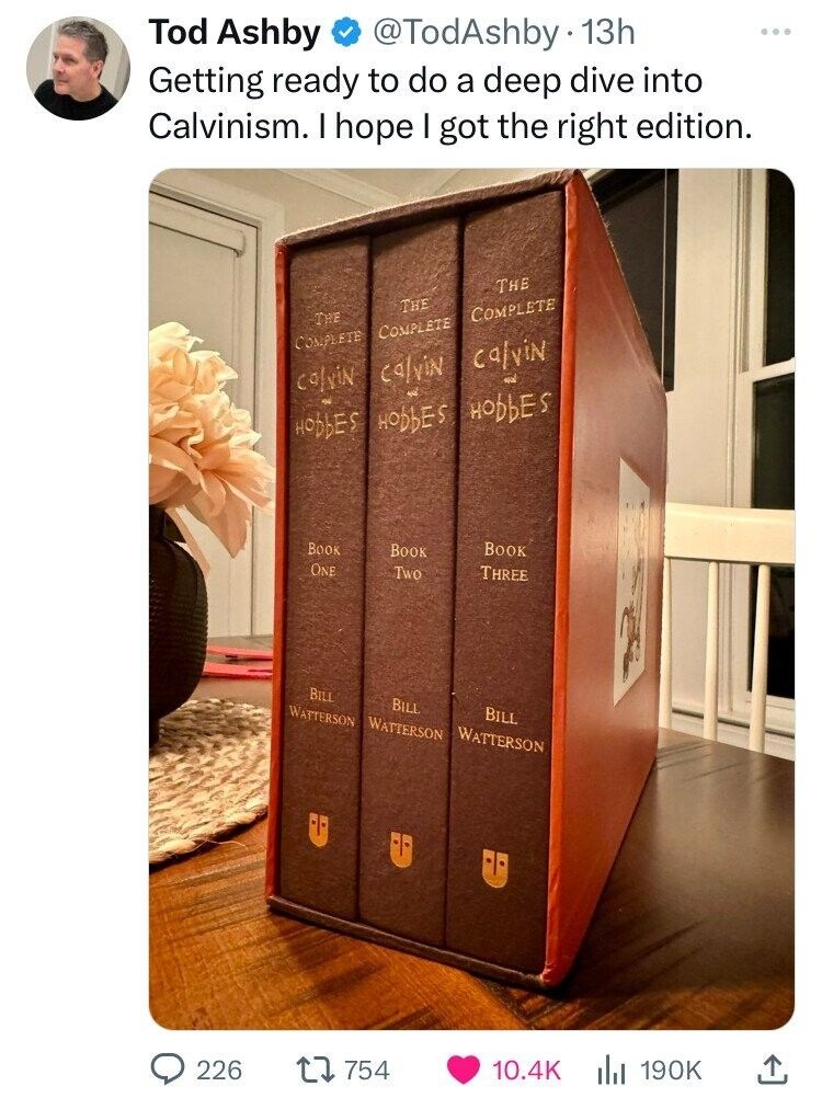 I don't know anything about Calvinism, so I can't write a clever title