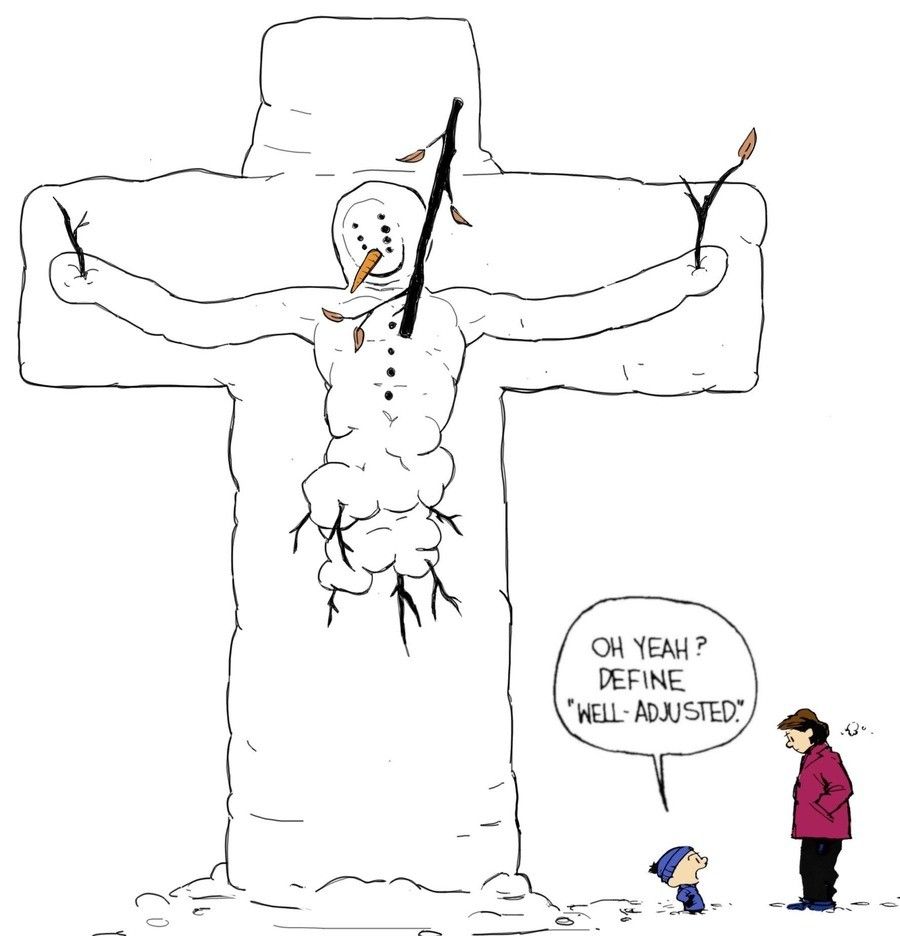 Shinji, get in the snowman, or Calvin will have to do it again