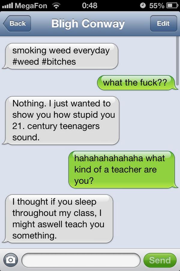 Gotta love my teacher.