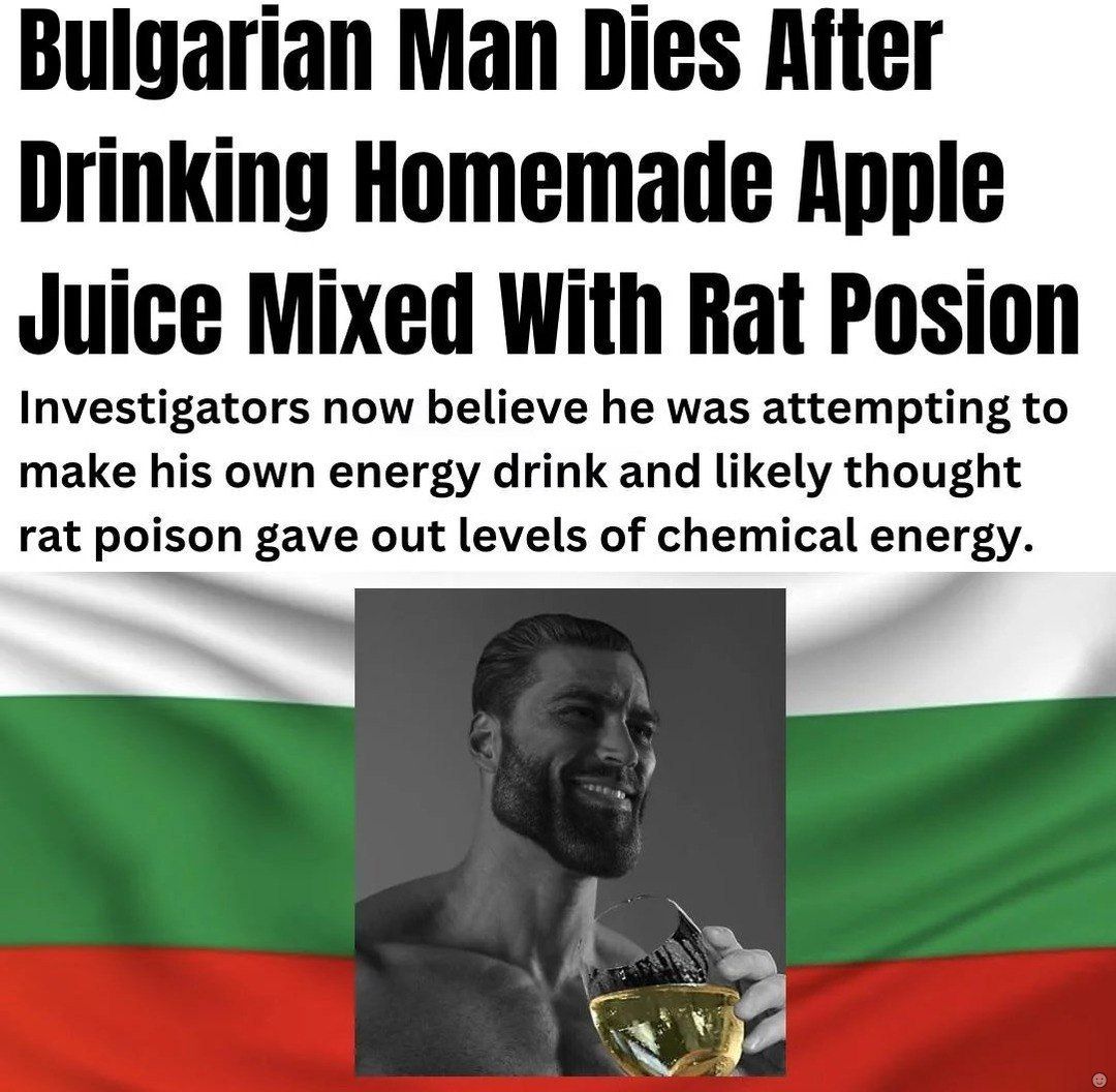 Not bcs it's poisonous, but because it was made for rats and he was a Bulgarian