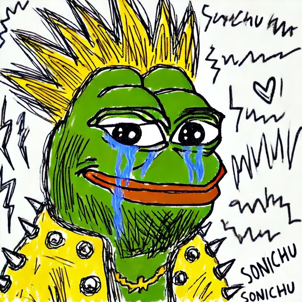 i was messing around with a.i to make pepes and requested a sonichu pepe... wtf is this shit??