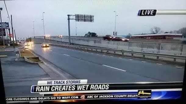 Akshually it makes already existing roads wet