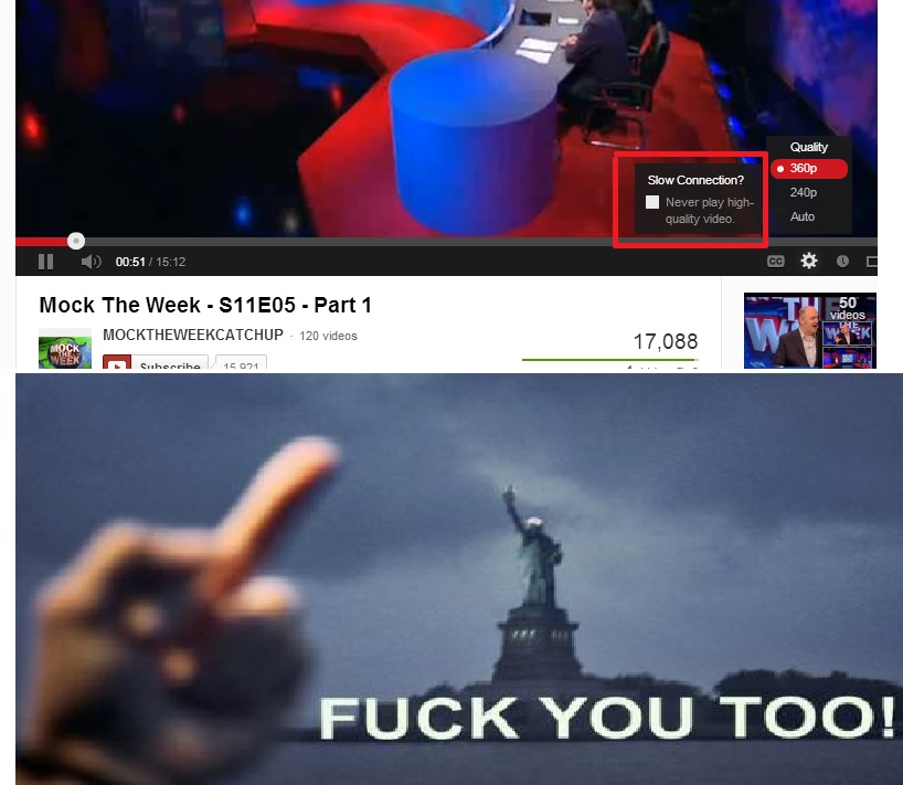 F*ck you too Youtube, just f*ck you...