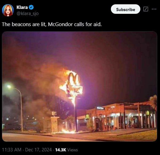 Where was Wendy's when the McD fell